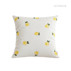Embroidered Fruit Corduroy Cushion