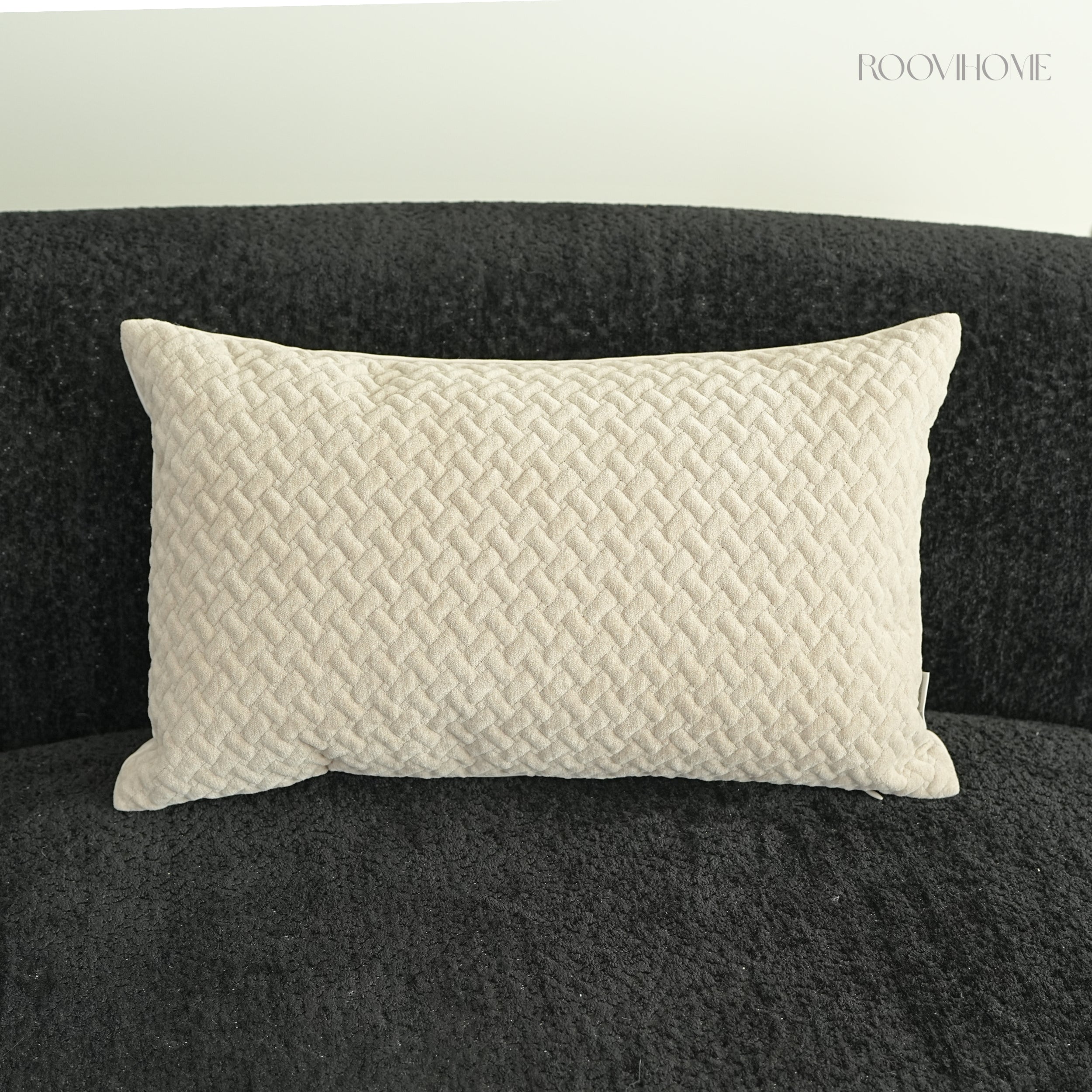 Mocha Weave Quilted Soft Chenille Decorative Cushions