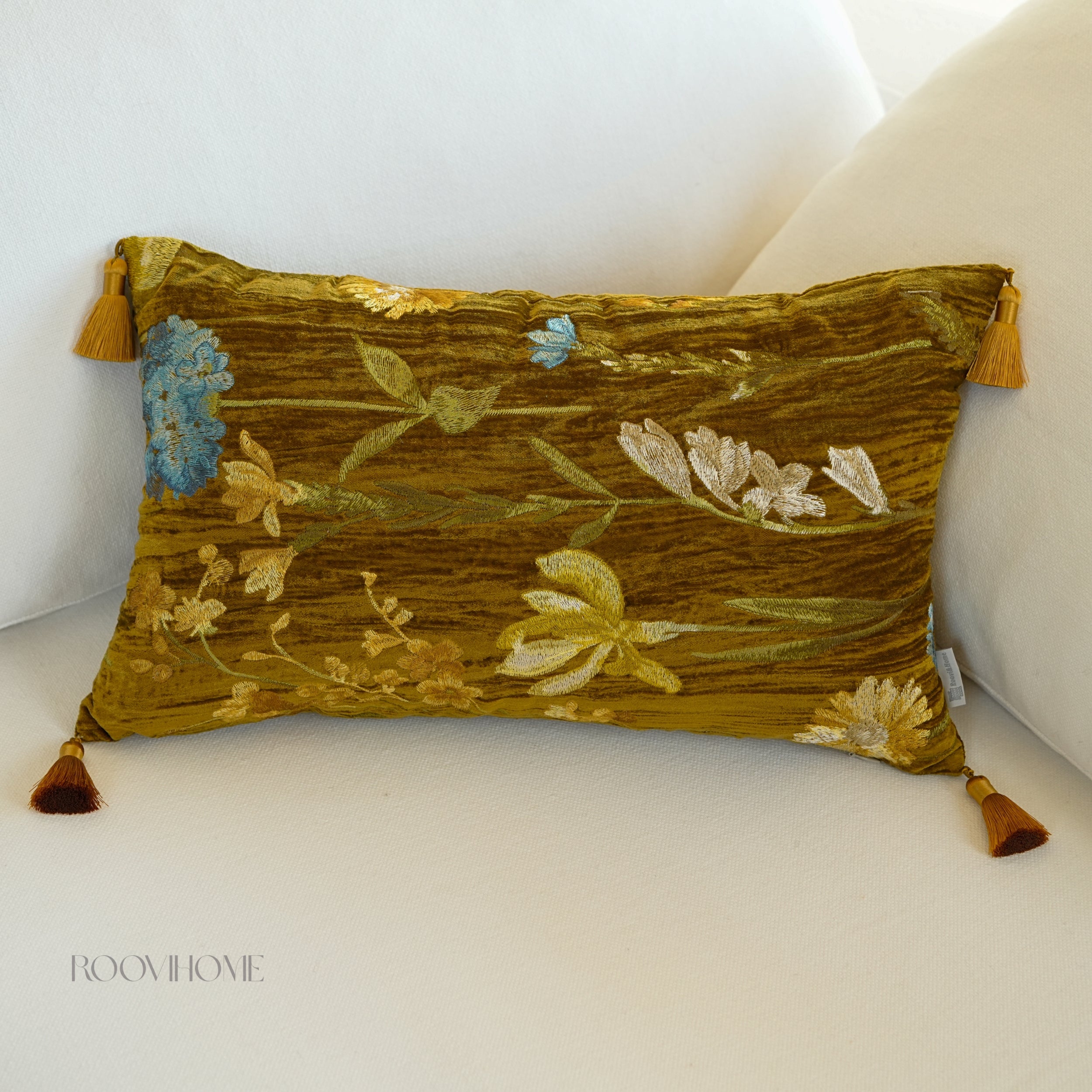 Velvet Garden Floral Cushion