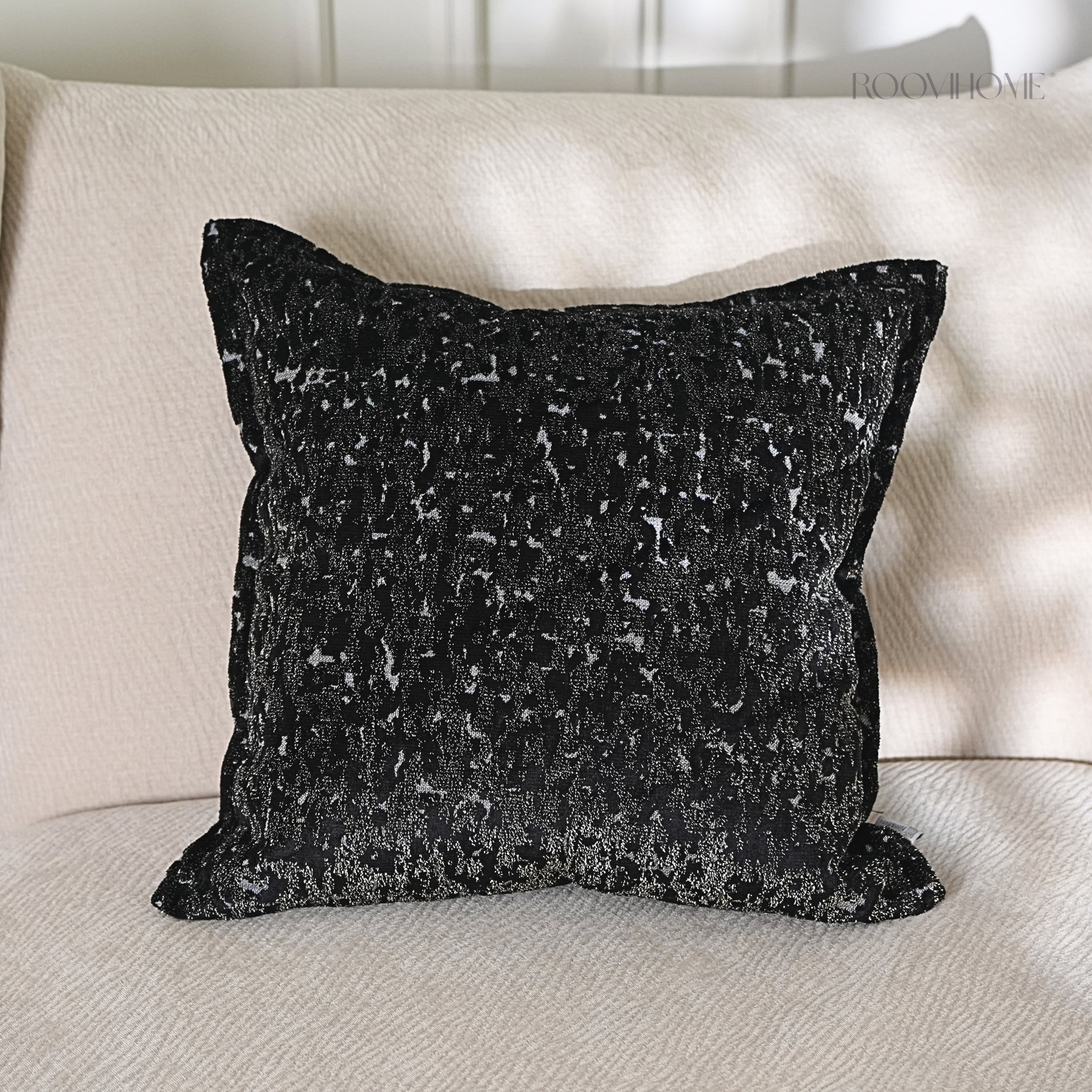 Velvet Eclipse Shimmer Textured Decorative Cushions