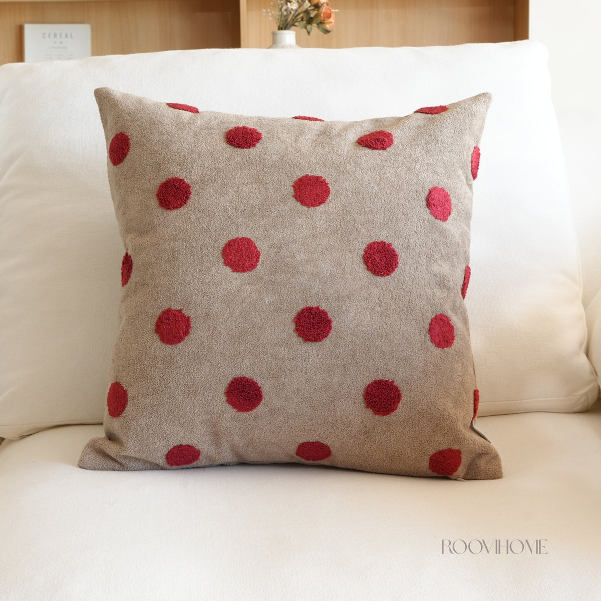 Embroidered Playful Motif Cushion