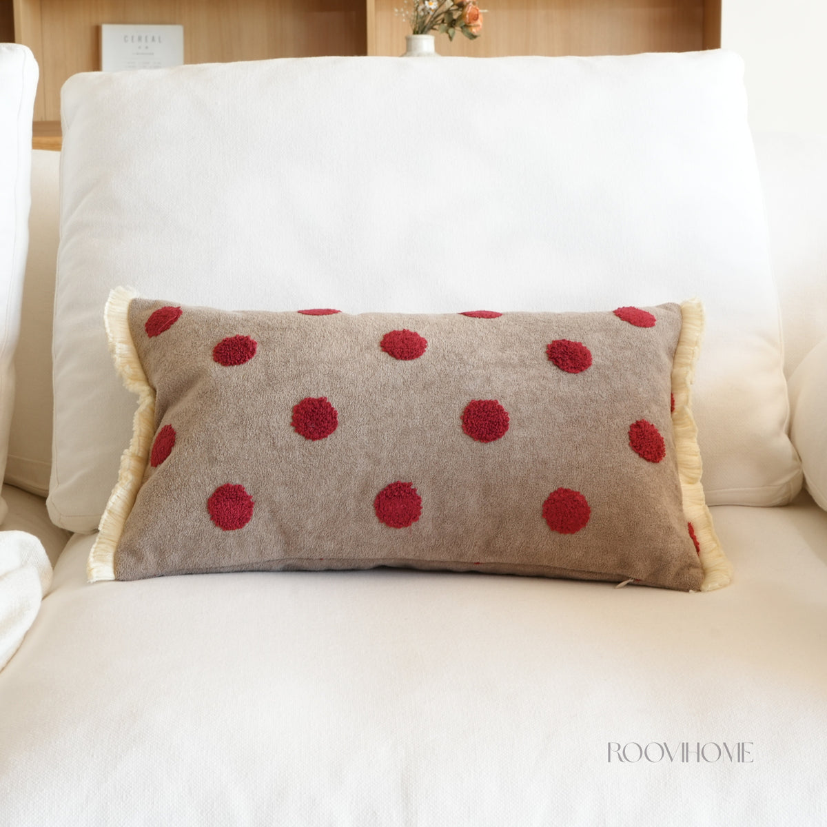 Embroidered Playful Motif Cushion
