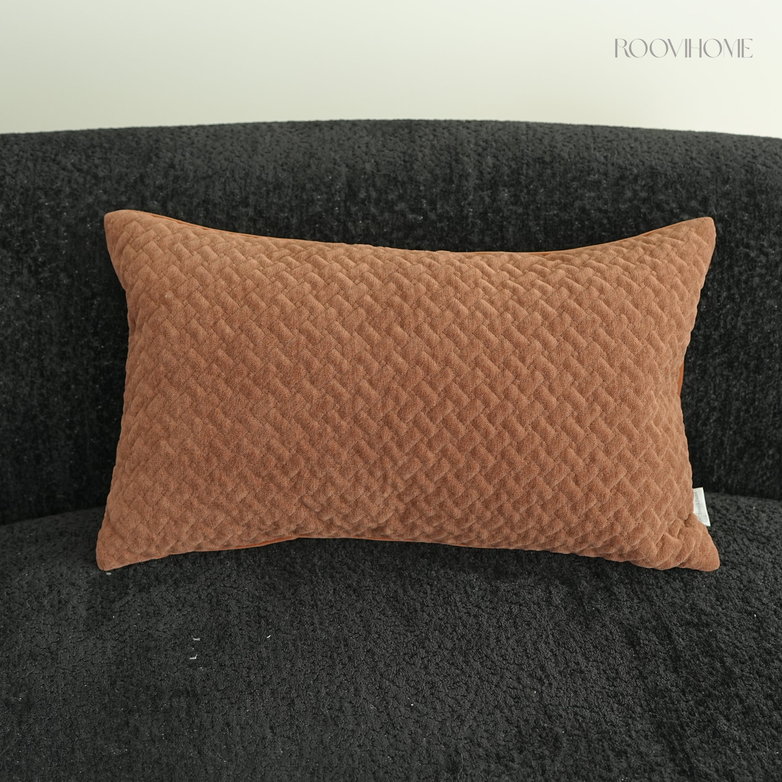 Mocha Weave Quilted Soft Chenille Decorative Cushions