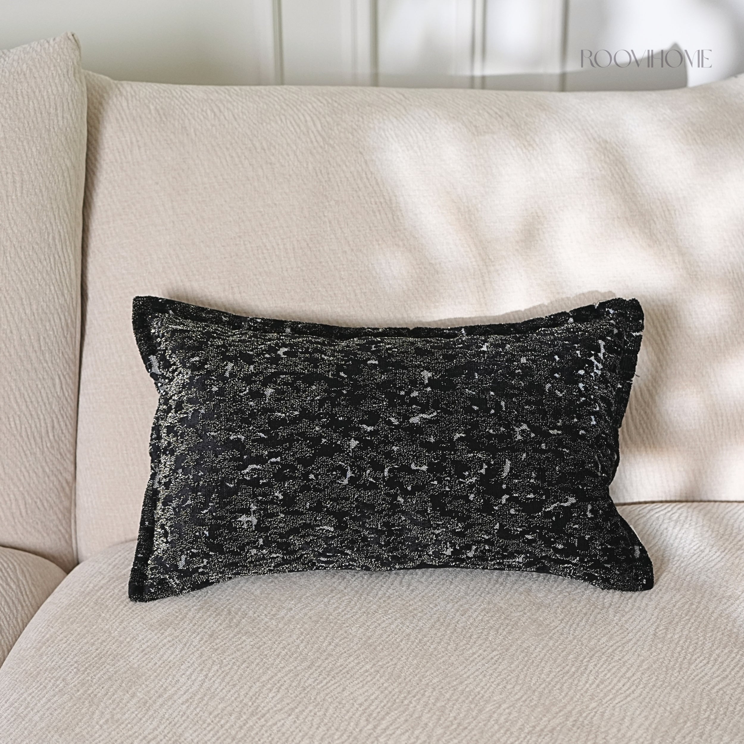 Velvet Eclipse Shimmer Textured Decorative Cushions
