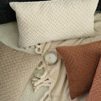 Mocha Weave Quilted Soft Chenille Decorative Cushions