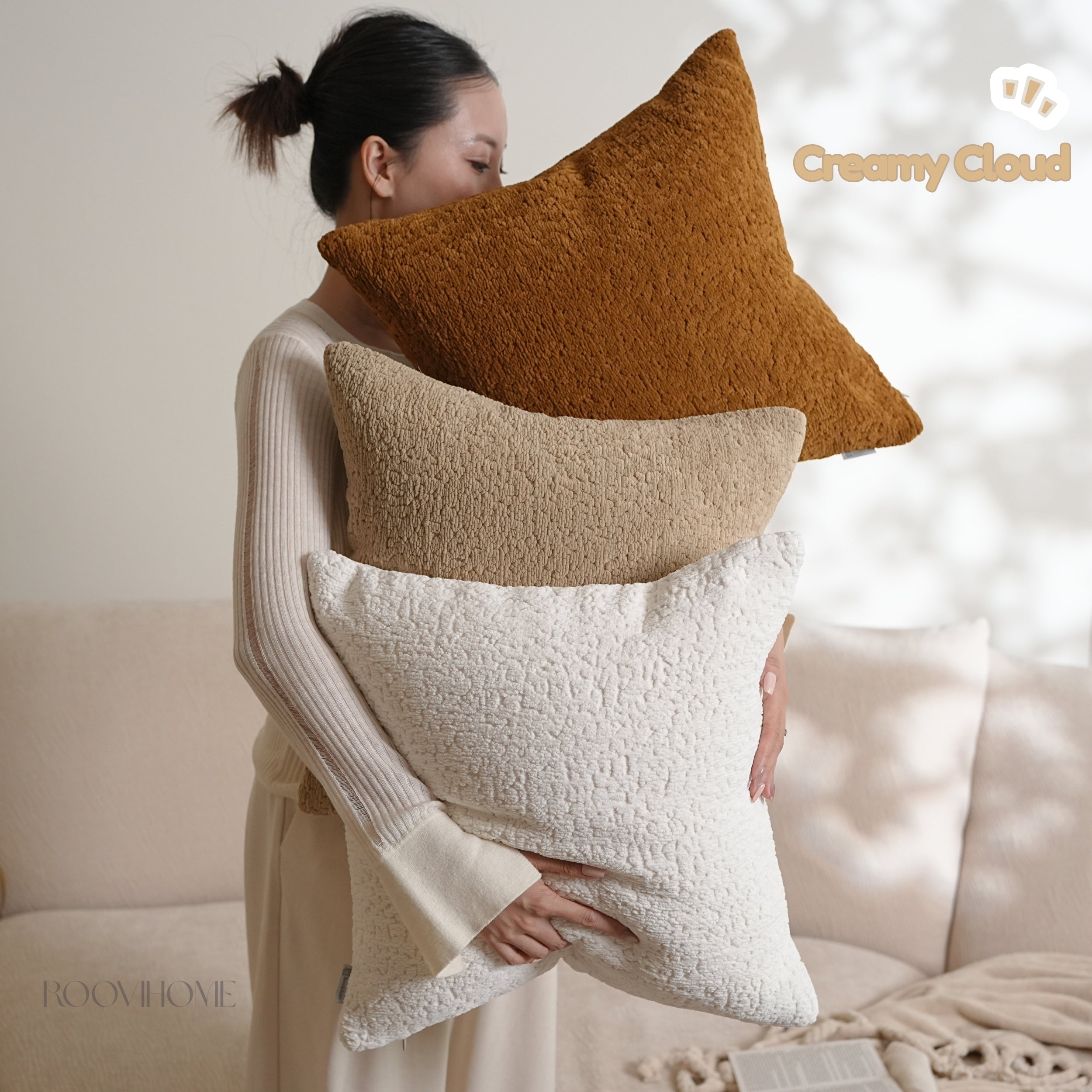 Creamy Cloud Bouclé Cushion