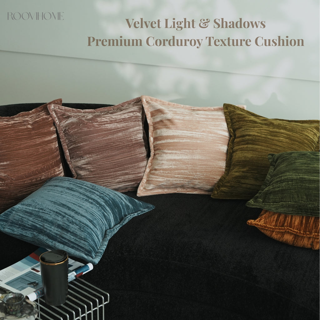 Crinkle Textured Velvet Cushions