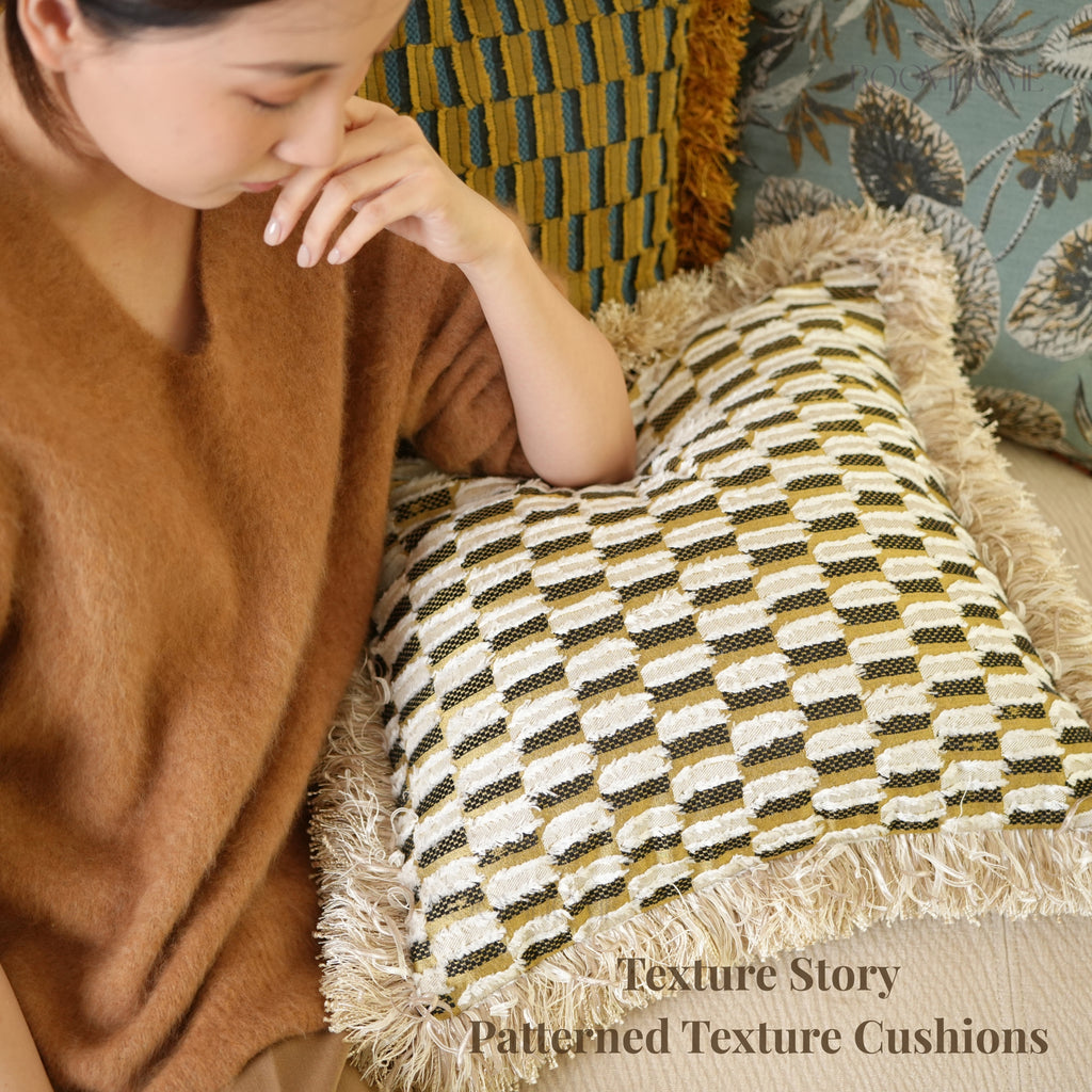 Retro Geometric & Floral Jacquard Cushions Combo