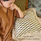 Retro Geometric & Floral Jacquard Cushions Combo