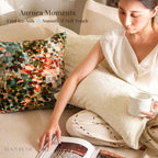 Aurora Abstract Print Velvet Cushion