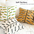Soft Territory Playful Tiger 3D Embroidered Cushions