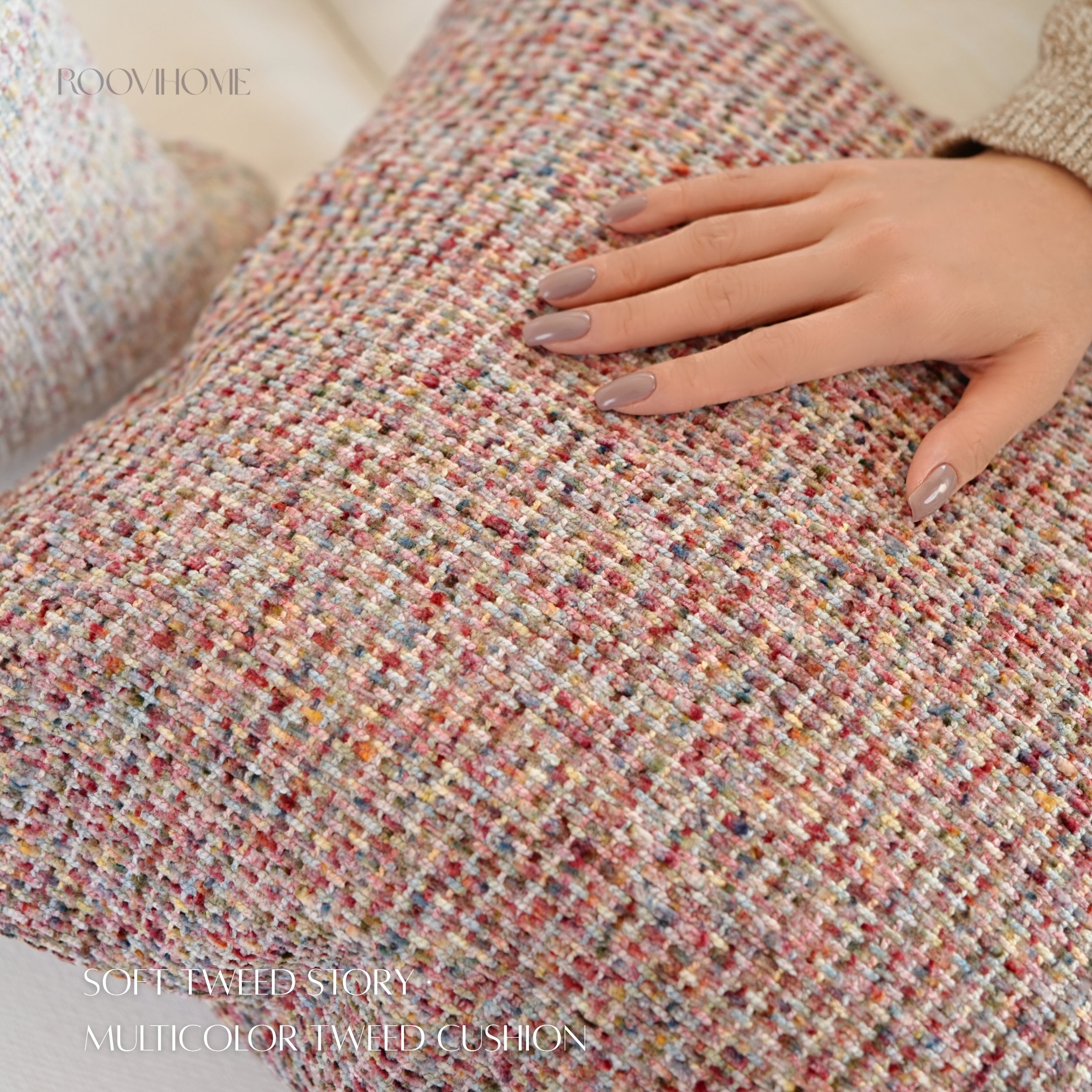 Soft Tweed Multicolor Woven Cushions