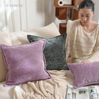 Mellow Touch Chenille Solid Textured Cushions