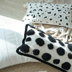 Black Tufted Dots Lumbar Cushion