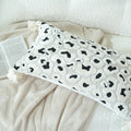 Textured Velvet Leopard Lumbar Cushion With Tassels