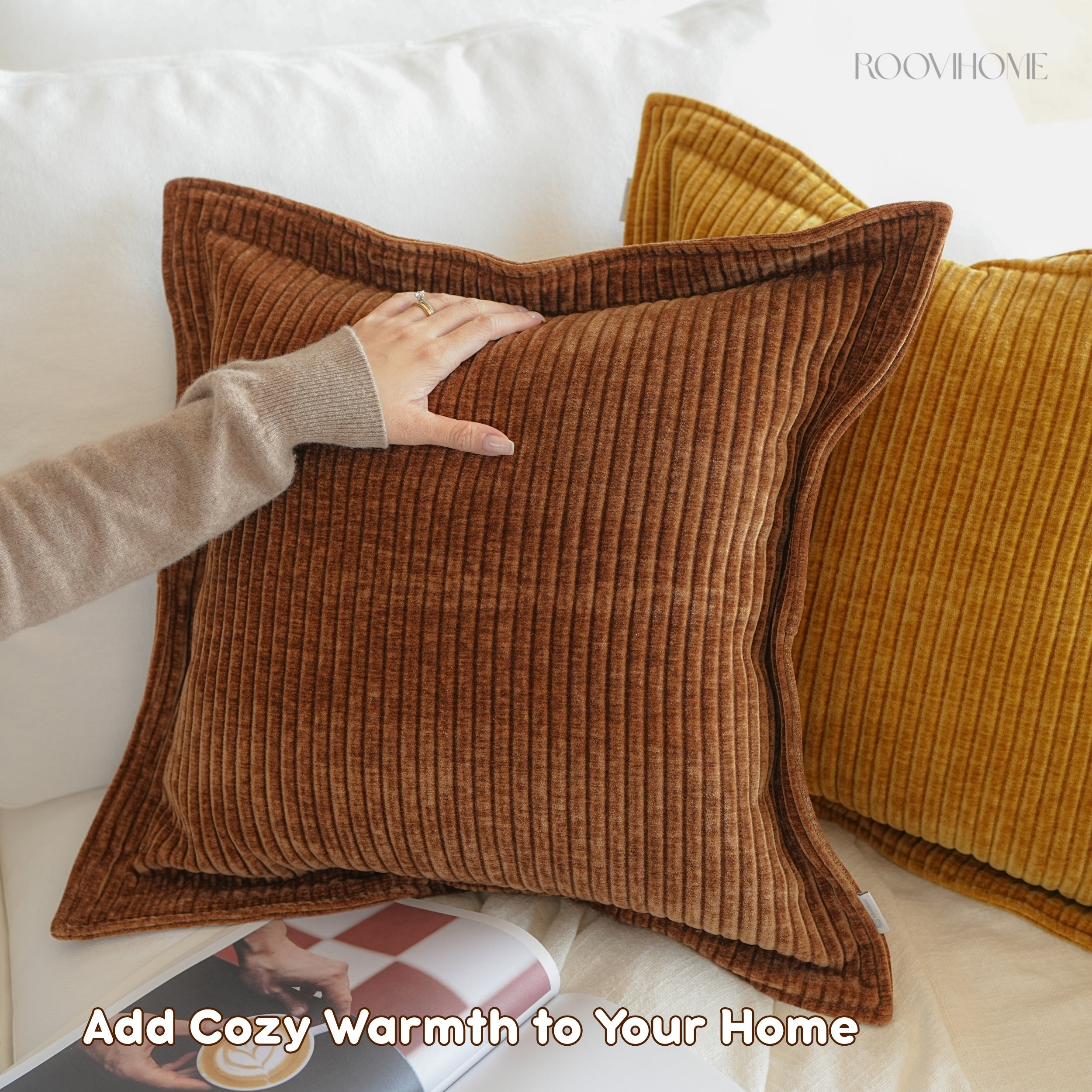 Wide Edge Cozy Corduroy Cushions