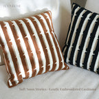 Modern Retro Raised Stripe Embroidered Cushions