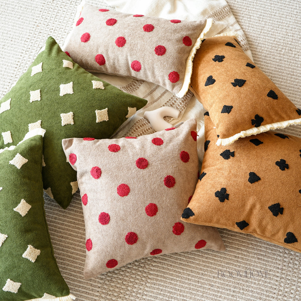 Embroidered Playful Motif Cushion