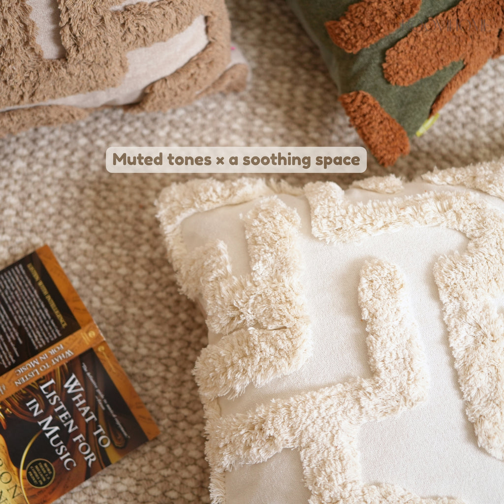 Softlight Chapter Muted Tone Geometric Tufted Cushions