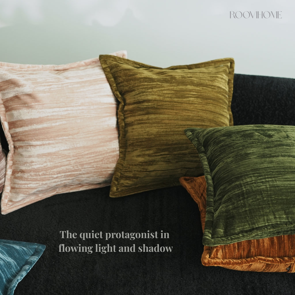Vintage Tone Lustre Velvet Textured Cushions