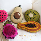 Fruit-Shaped Towel Embroidered Cushion