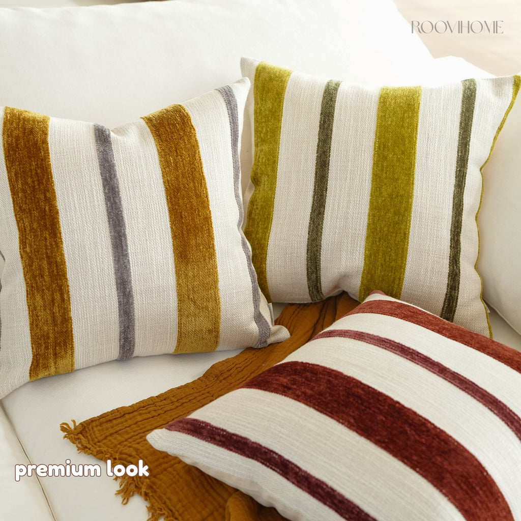 Cozy Chenille Retro Stripe Cushions
