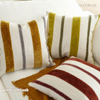 Cozy Chenille Retro Stripe Cushions