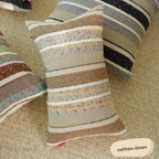 Stardust Series • Speckled Striped Cotton Linen Blend Lumbar Pillows