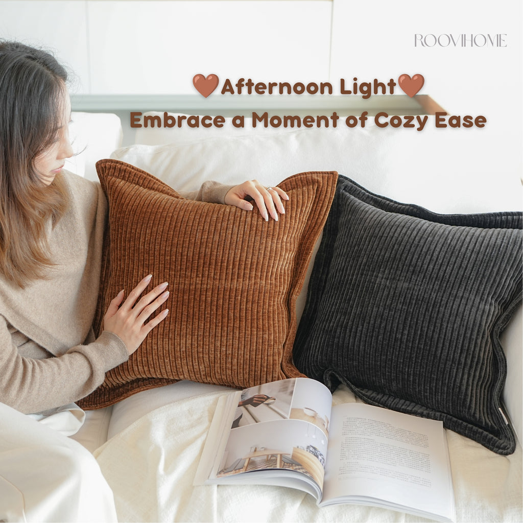 Wide Edge Cozy Corduroy Cushions