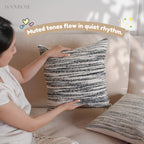 Muted Field Striped Cushion