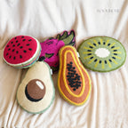 Fruit-Shaped Towel Embroidered Cushion