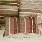 Stardust Series • Speckled Striped Cotton Linen Blend Lumbar Pillows