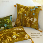 Velvet Garden Floral Cushion