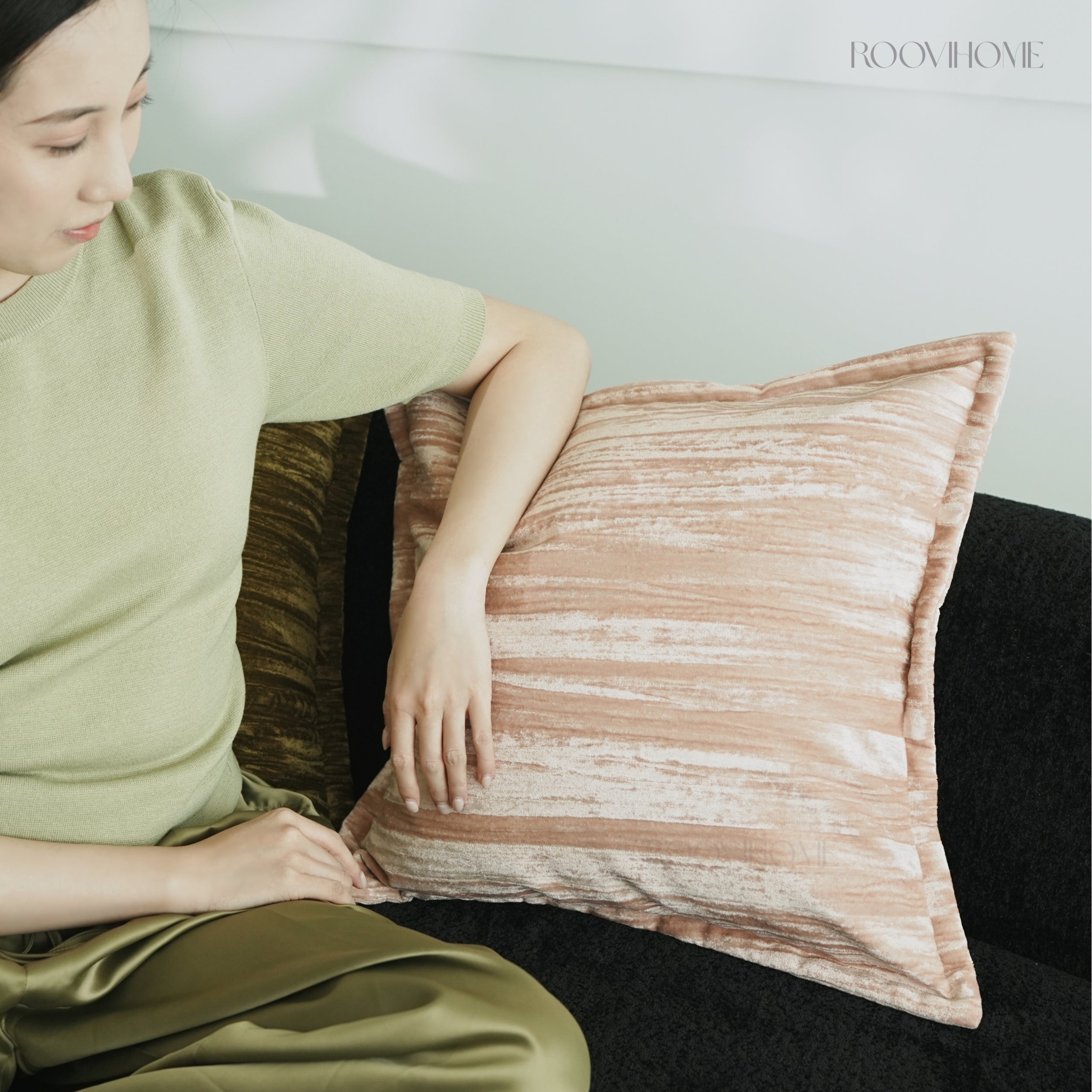 Crinkle Textured Velvet Cushions
