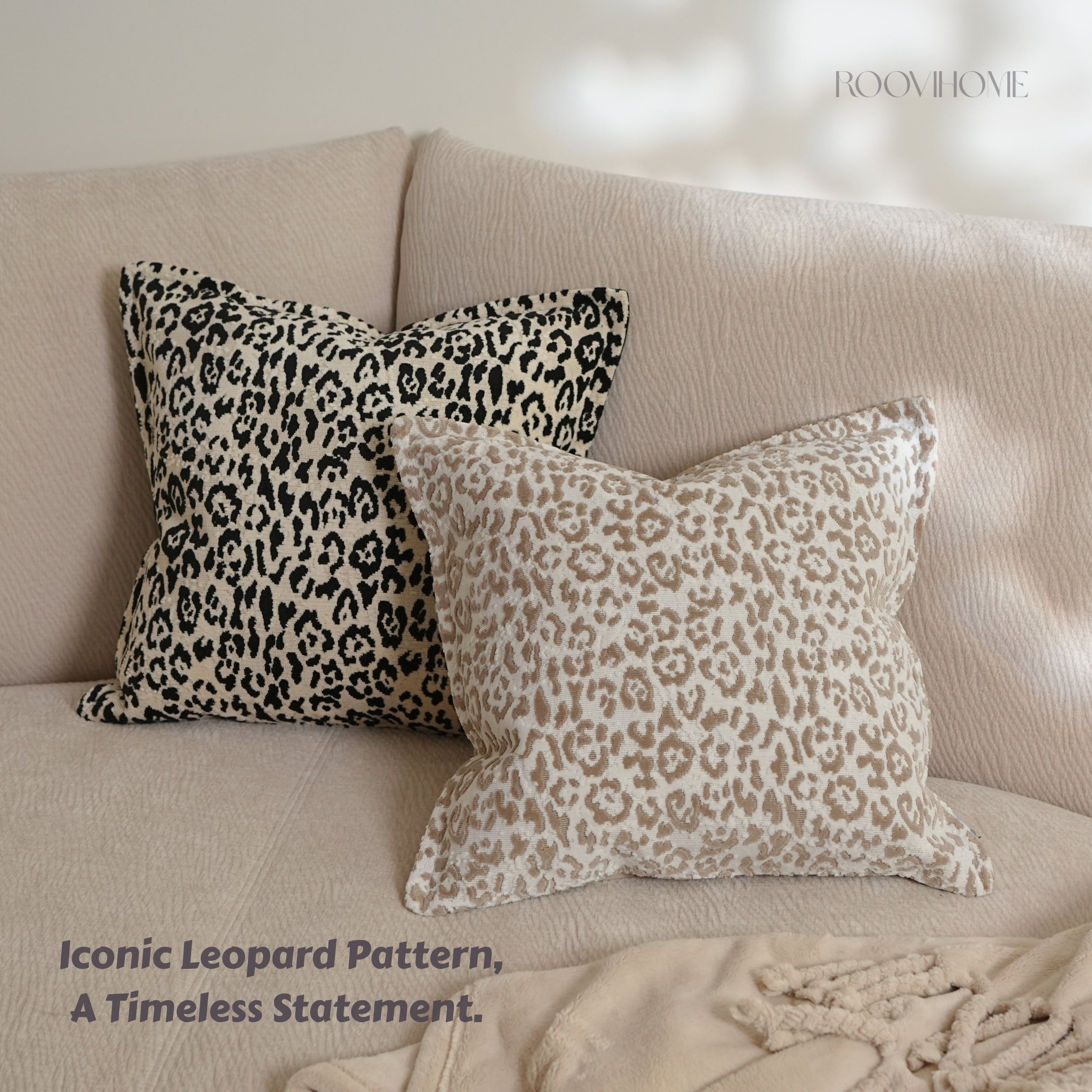 Wild Nature Leopard Velvet Cushions