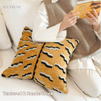 Soft Territory Playful Tiger 3D Embroidered Cushions