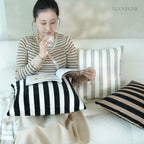 Chenille Striped Throw Pillow / Cushion Cover • Retro Modern Style • Sofa Cushion for Living Room • Home Decor | RooviHome Retro Line Collection