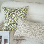 Muted Houndstooth Textured Velvet Cushions
