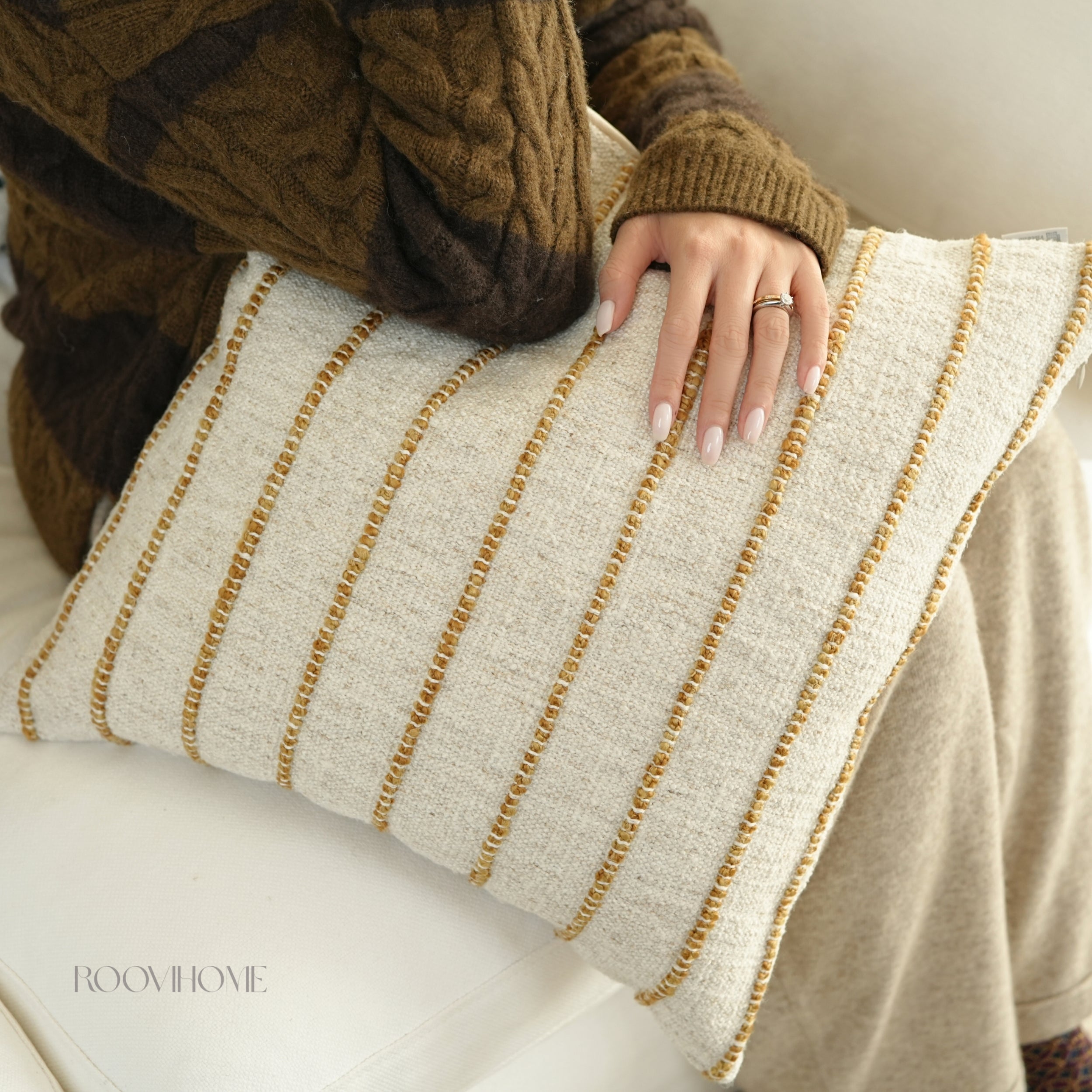 Raw Stripes Cotton-Linen Blend Cushions