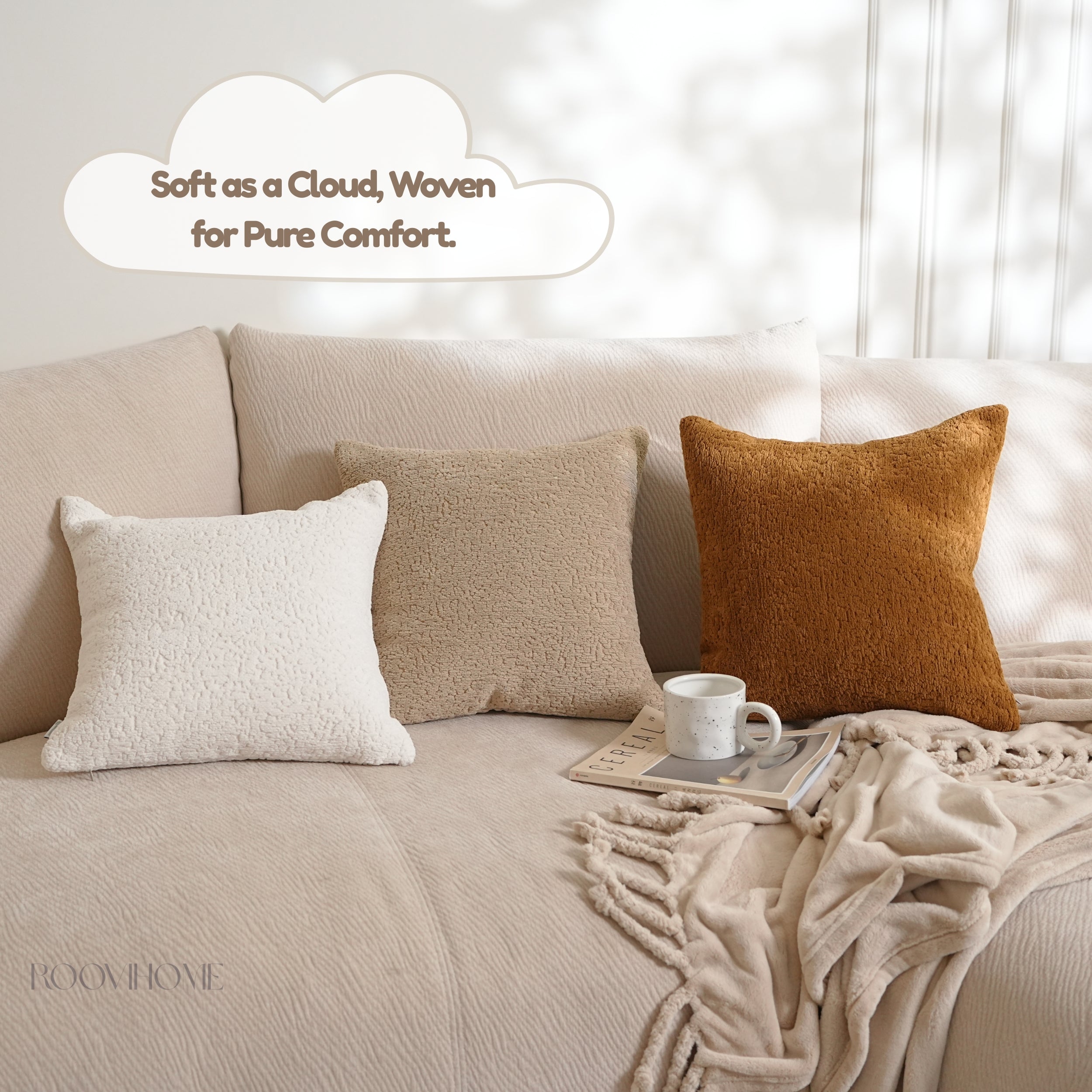 Creamy Cloud Bouclé Cushion