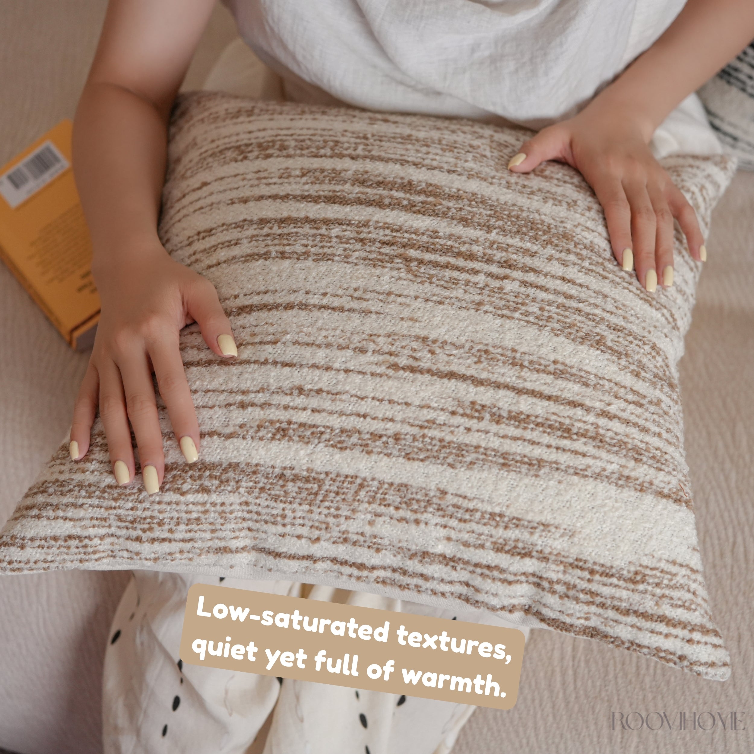 Muted Field Striped Cushion