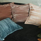 Crinkle Textured Velvet Cushions