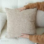 Solid Earthy Tone Teddy Bouclé Decorative Cushions
