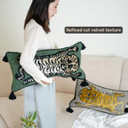 Wild Mood Tiger Velvet Lumbar Cushion with Tassels