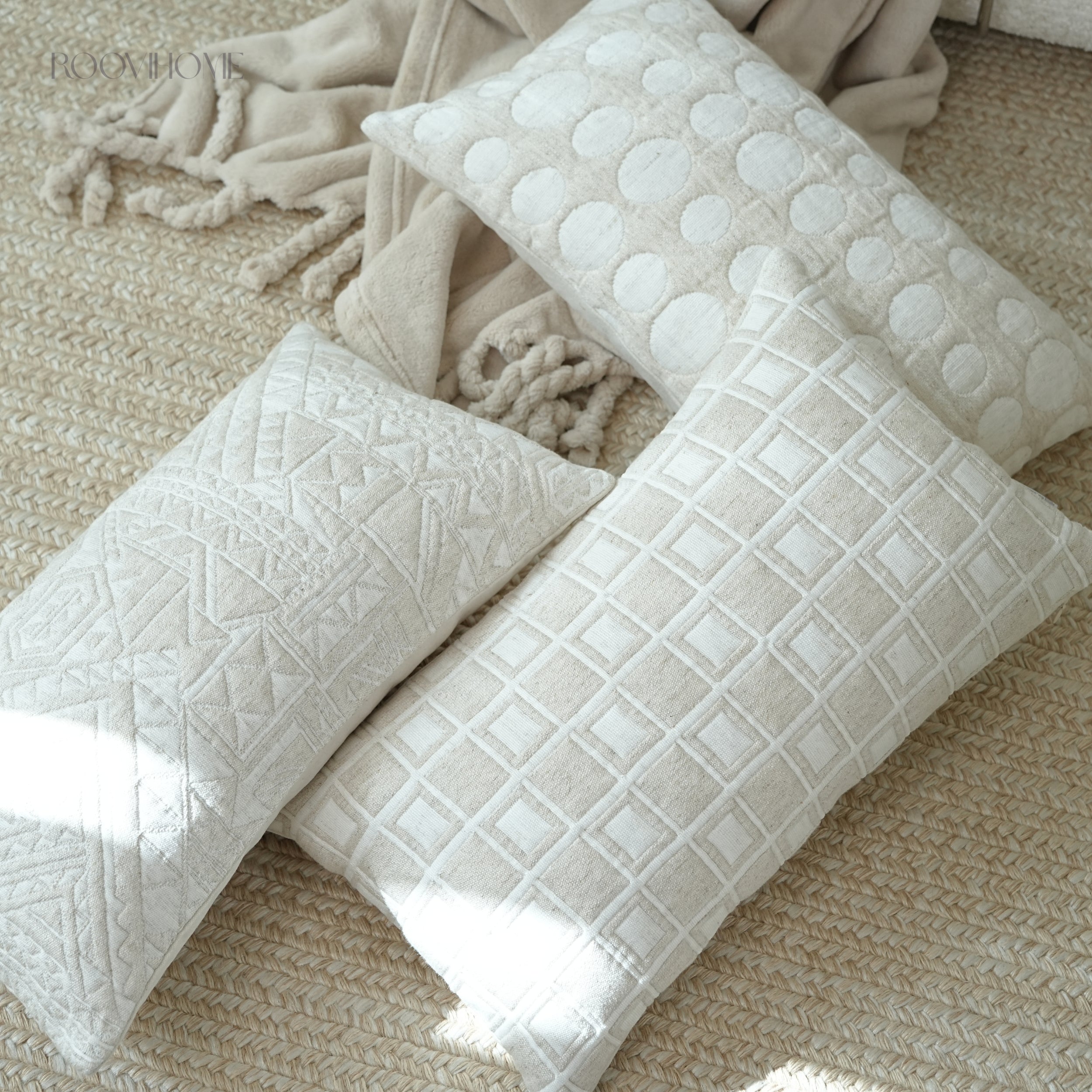 Dimensional Comfort Geometric Embossed Quilted Cushions