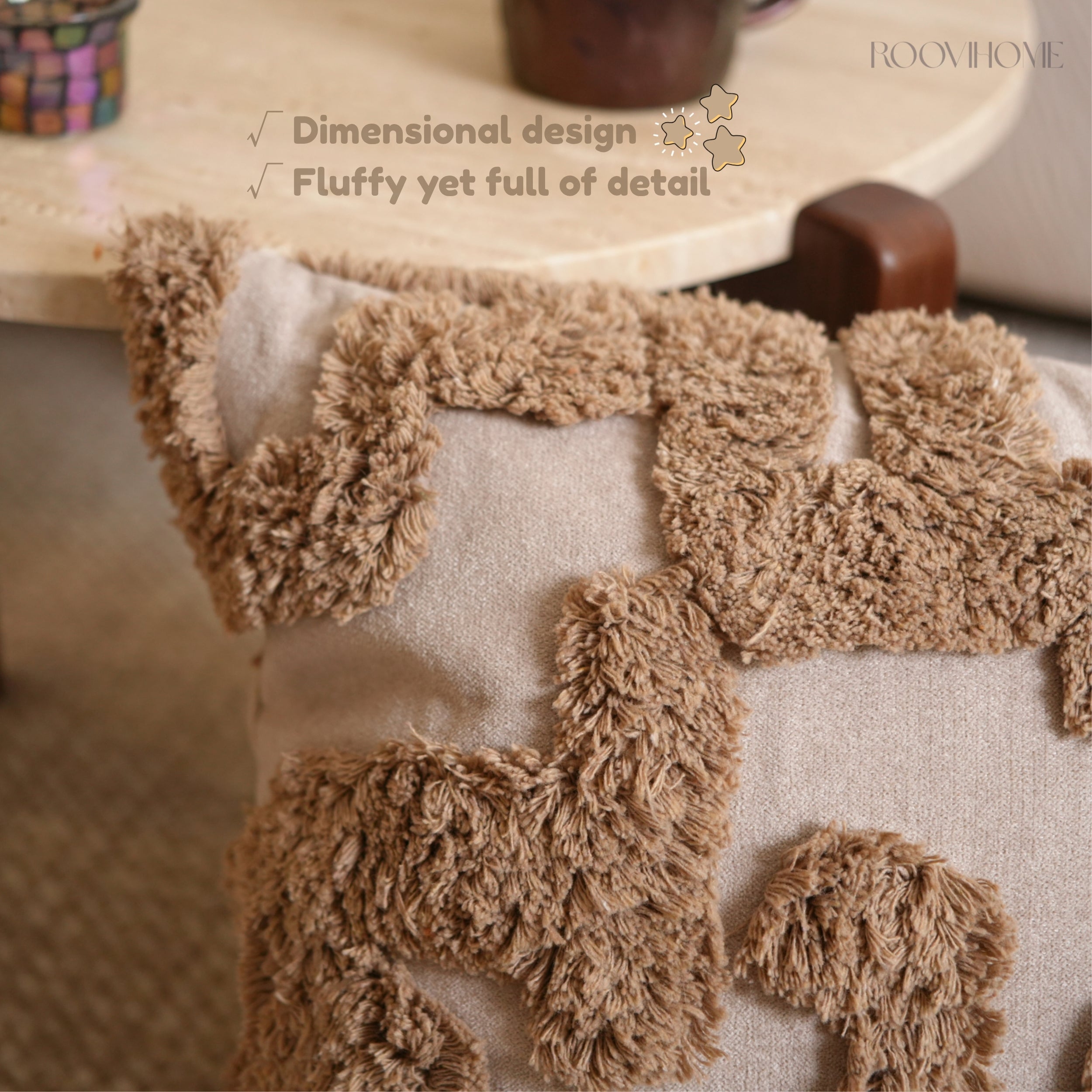 Softlight Chapter Muted Tone Geometric Tufted Cushions