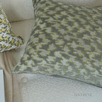 Muted Houndstooth Textured Velvet Cushions