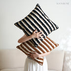 Modern Retro Raised Stripe Embroidered Cushions