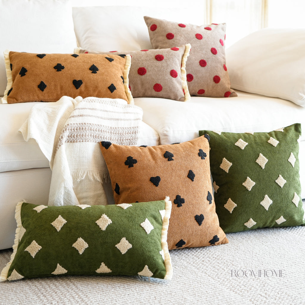 Embroidered Playful Motif Cushion
