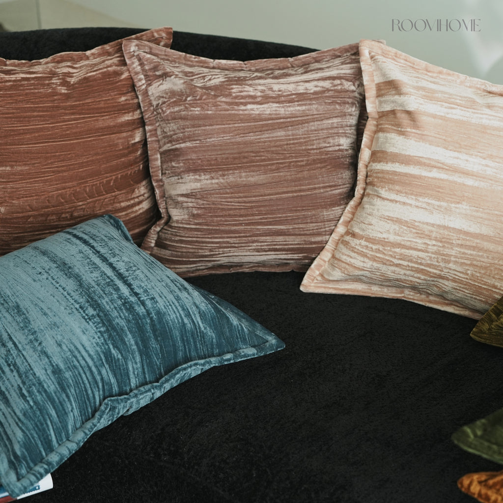 Vintage Tone Lustre Velvet Textured Cushions